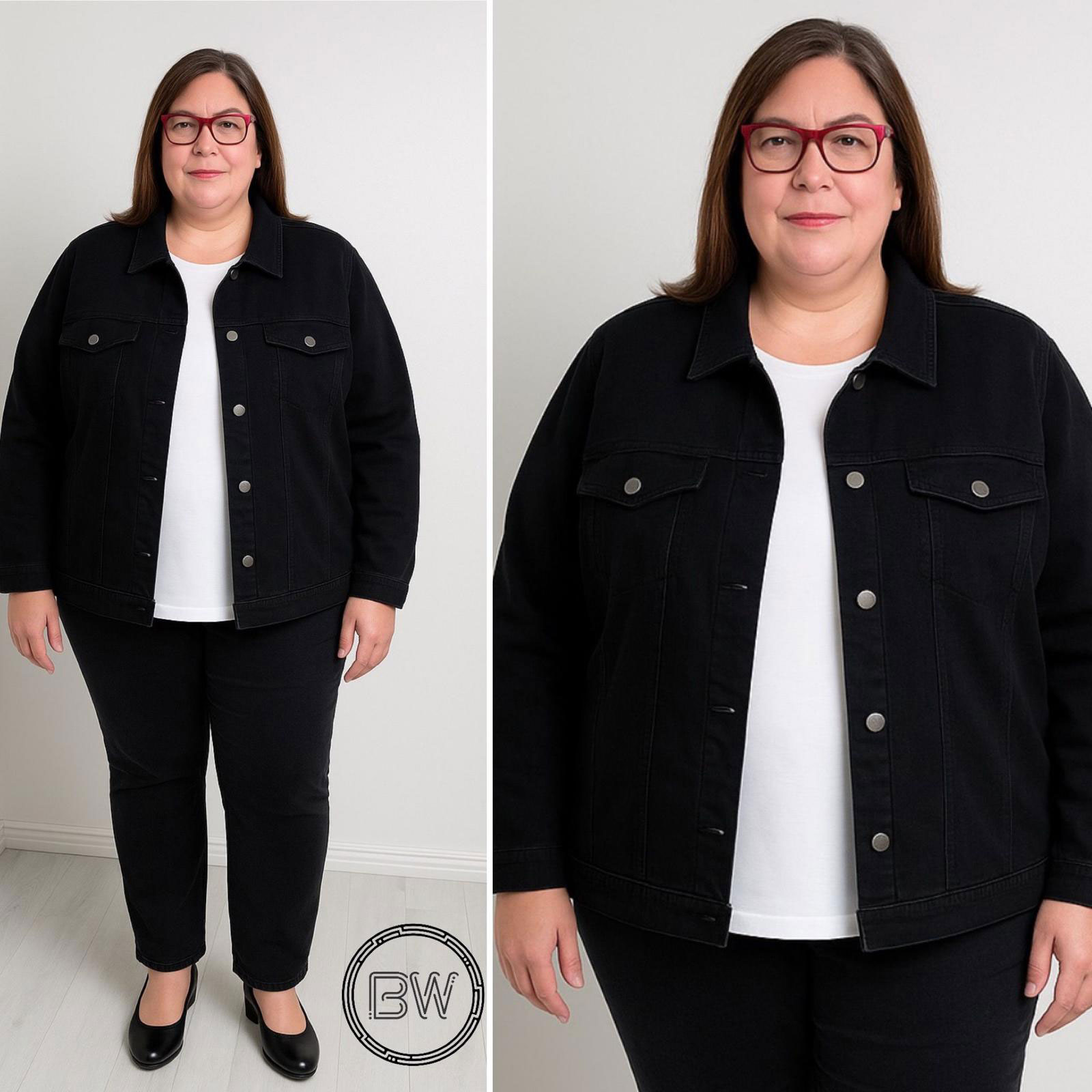 Campera de jeans sin bosillos