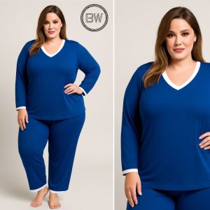 Conjunto Pijama  BW Remera Manga Larga