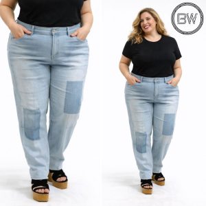 Jeans Americano Simulación Parche