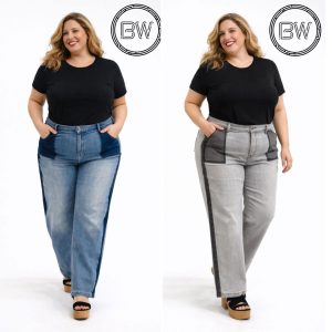 Jeans Con Bolsillo Oscuro