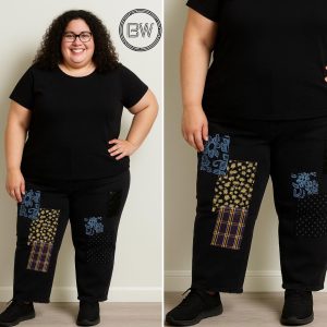 Jeans Con Lunares Y Flores