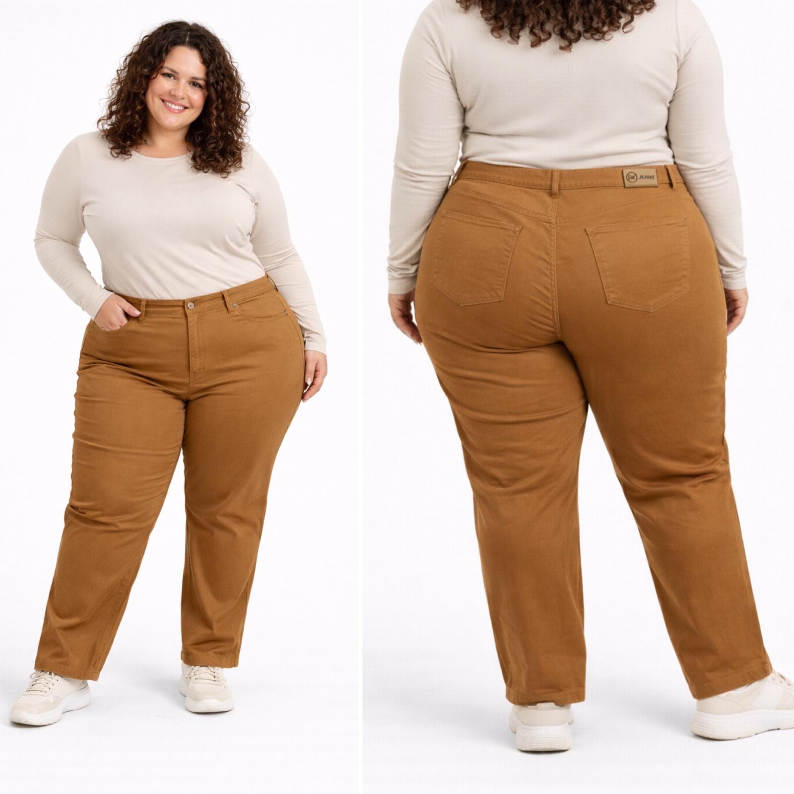 Pantalón Recto de gabardina elastizada BW - Imagen 4