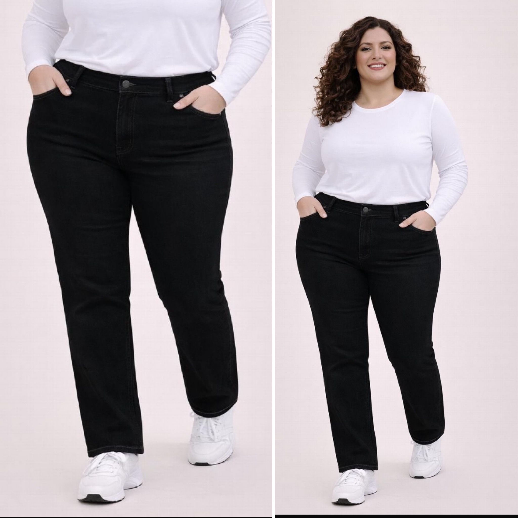 Pantalón Recto de gabardina elastizada BW