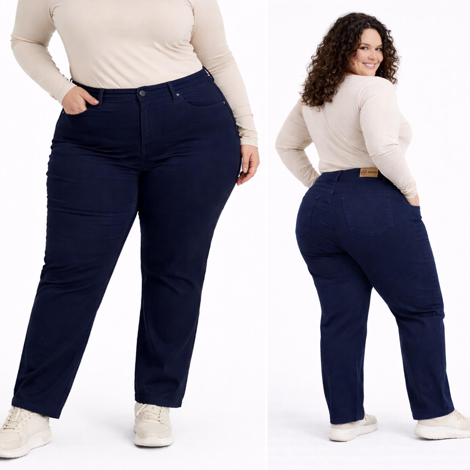 Pantalón Recto de gabardina elastizada BW - Imagen 2