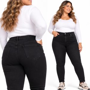 Jeans Chupín Negro Elastizado