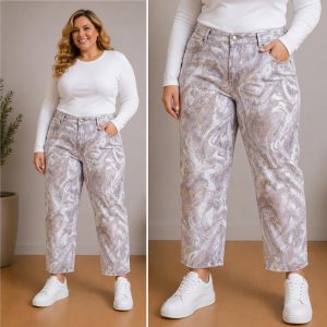 Pantalón Estampado Rosa