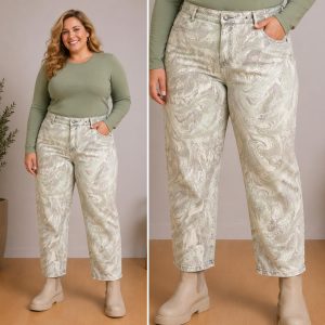 Pantalón Estampado Verde