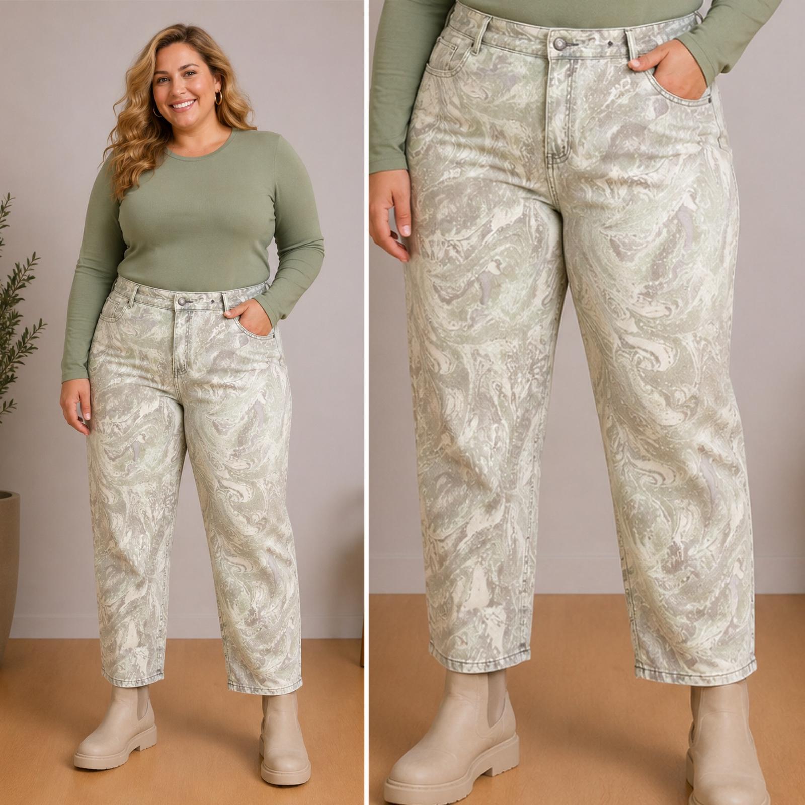 Pantalón estampado verde