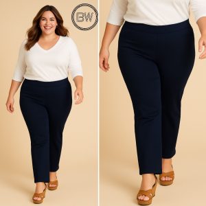Pantalón Strech Americano Pretina Doble Azul