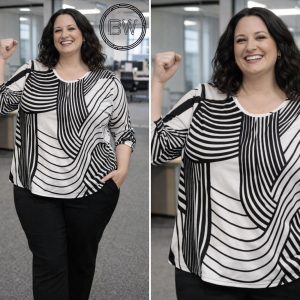 Blusa Estampada Manga Larga