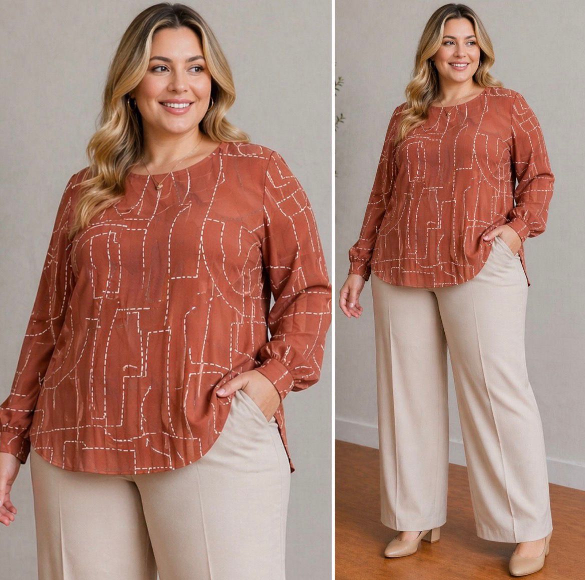 Blusa Silk Estampada