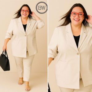 Blazer Forrado Con Bolsillos